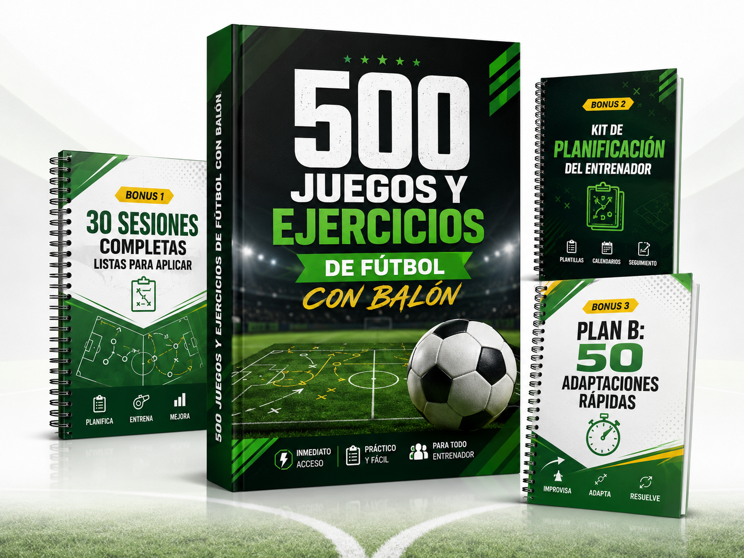 500 Juegos y Ejercicios de Fútbol con Balón — Material Digital